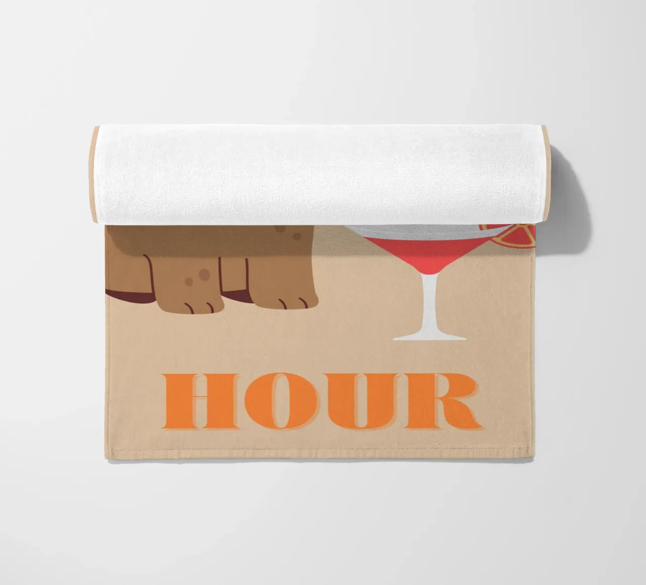 Capy Hour | Fun Capybara Print | Happy Hour telo mare da PrintCessStudio