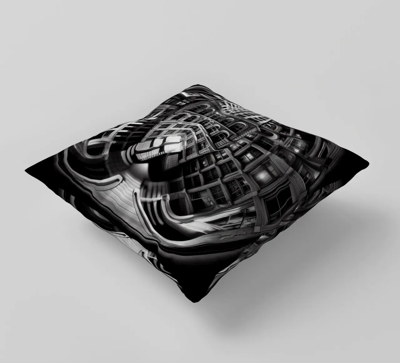 Sphere 029 - Abstract Architectural Symmetry decorative cushion by Spheres