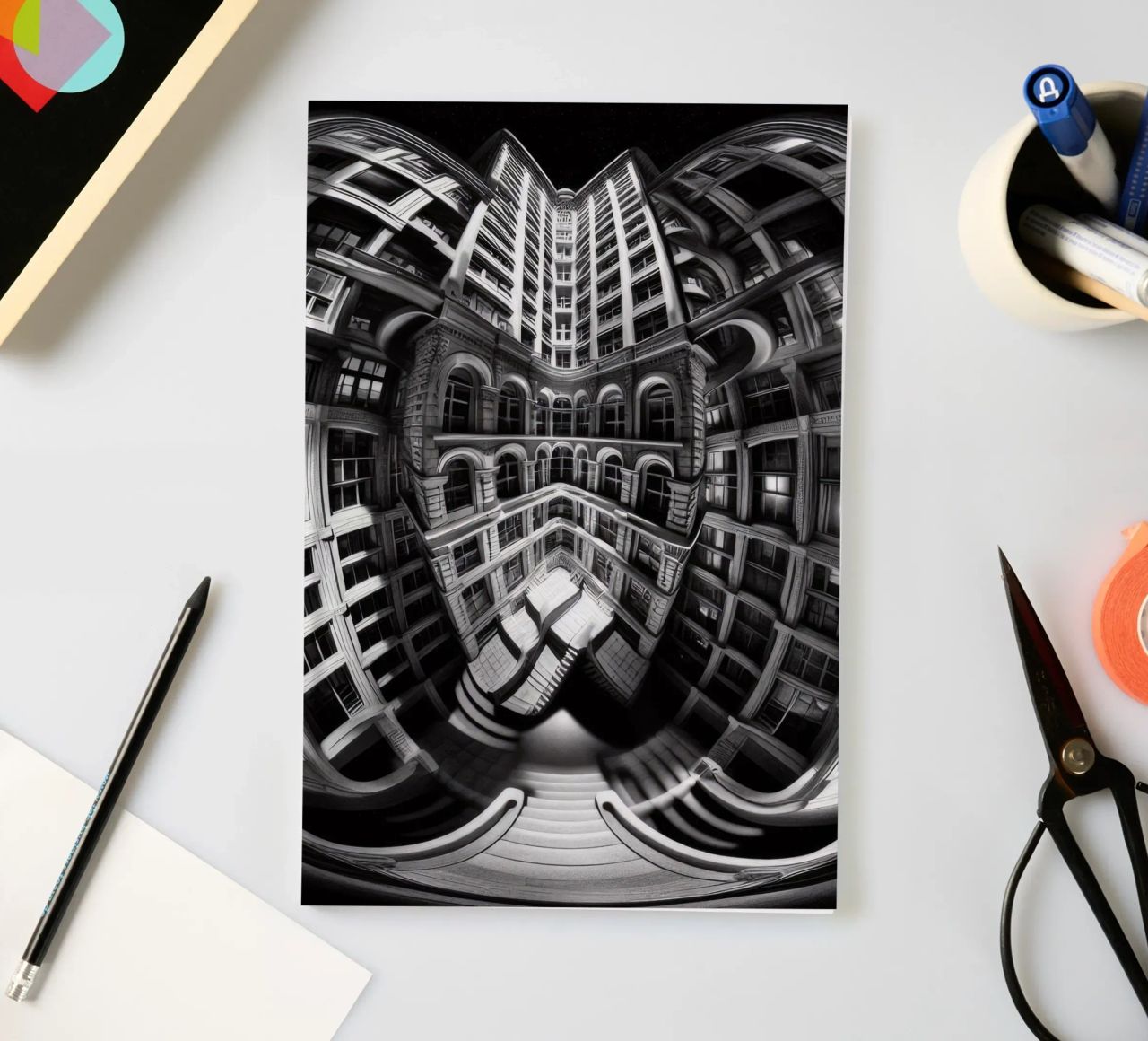 Sphere 029 - Abstract Architectural Symmetry notebook by Spheres