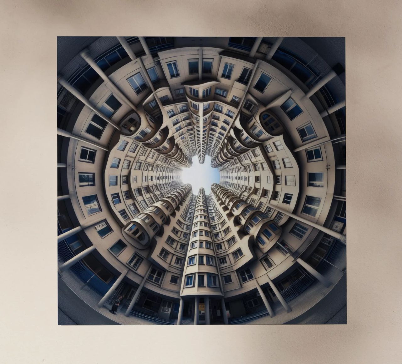 Sphere 034 - Symmetrical Cylindrical Building pellicola backlit da Spheres