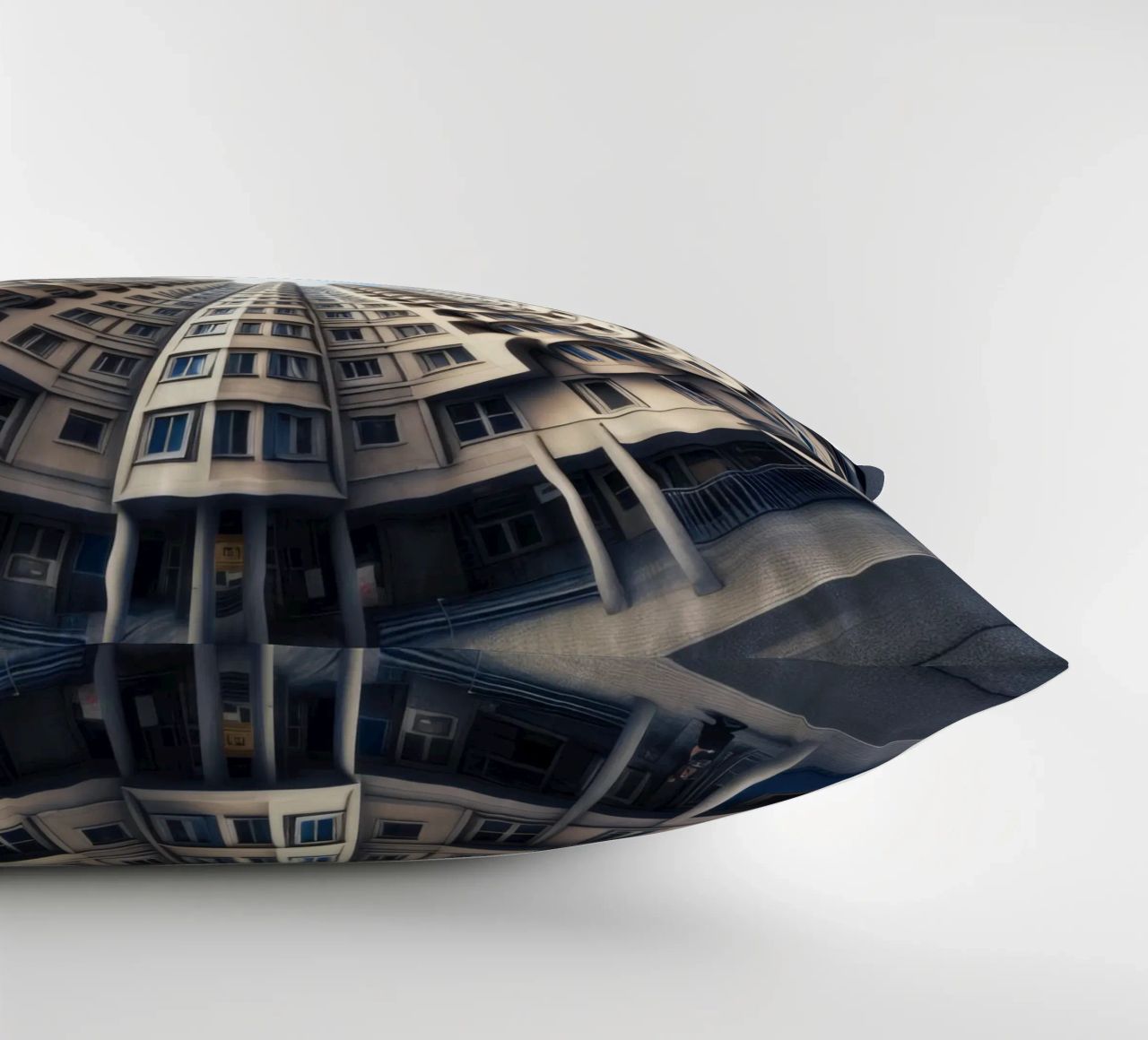 Sphere 034 - Symmetrical Cylindrical Building cuscino da Spheres