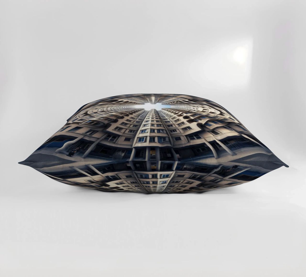 Sphere 034 - Symmetrical Cylindrical Building cuscino da Spheres