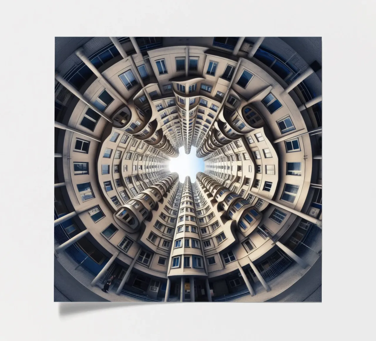 Sphere 034 - Symmetrical Cylindrical Building foglio adesivo da Spheres