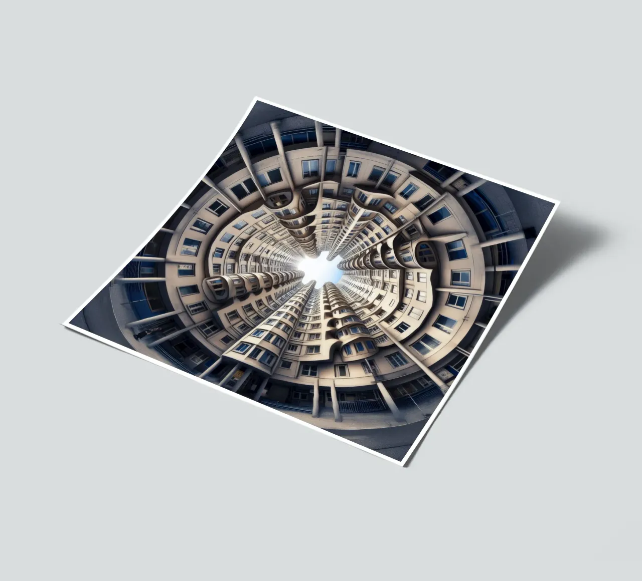 Sphere 034 - Symmetrical Cylindrical Building foglio adesivo da Spheres