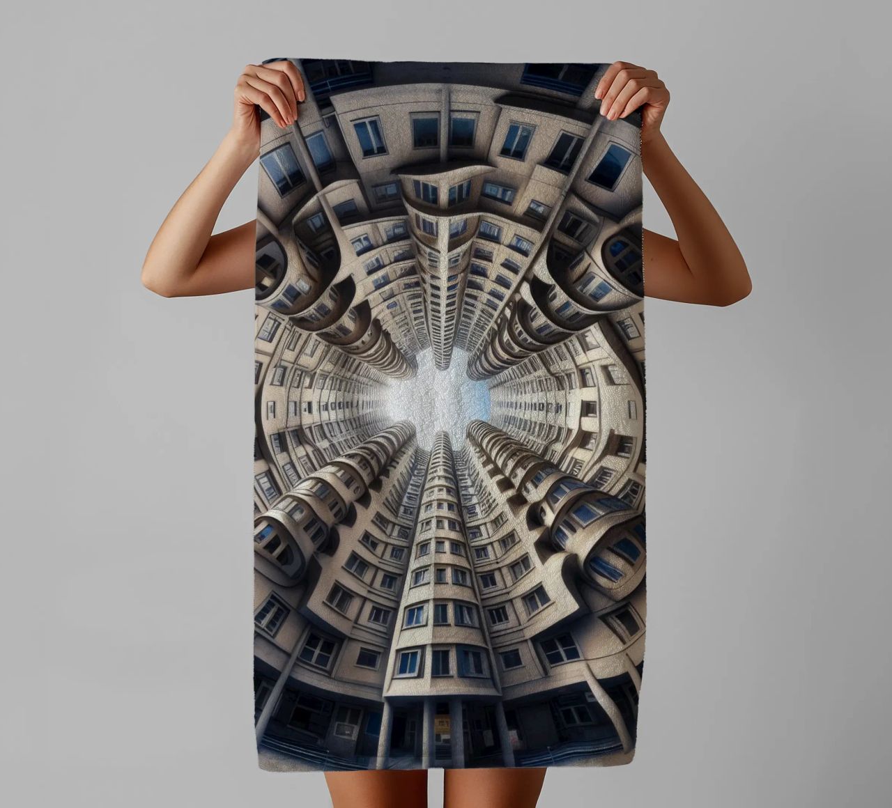 Sphere 034 - Symmetrical Cylindrical Building asciugamano da bagno da Spheres