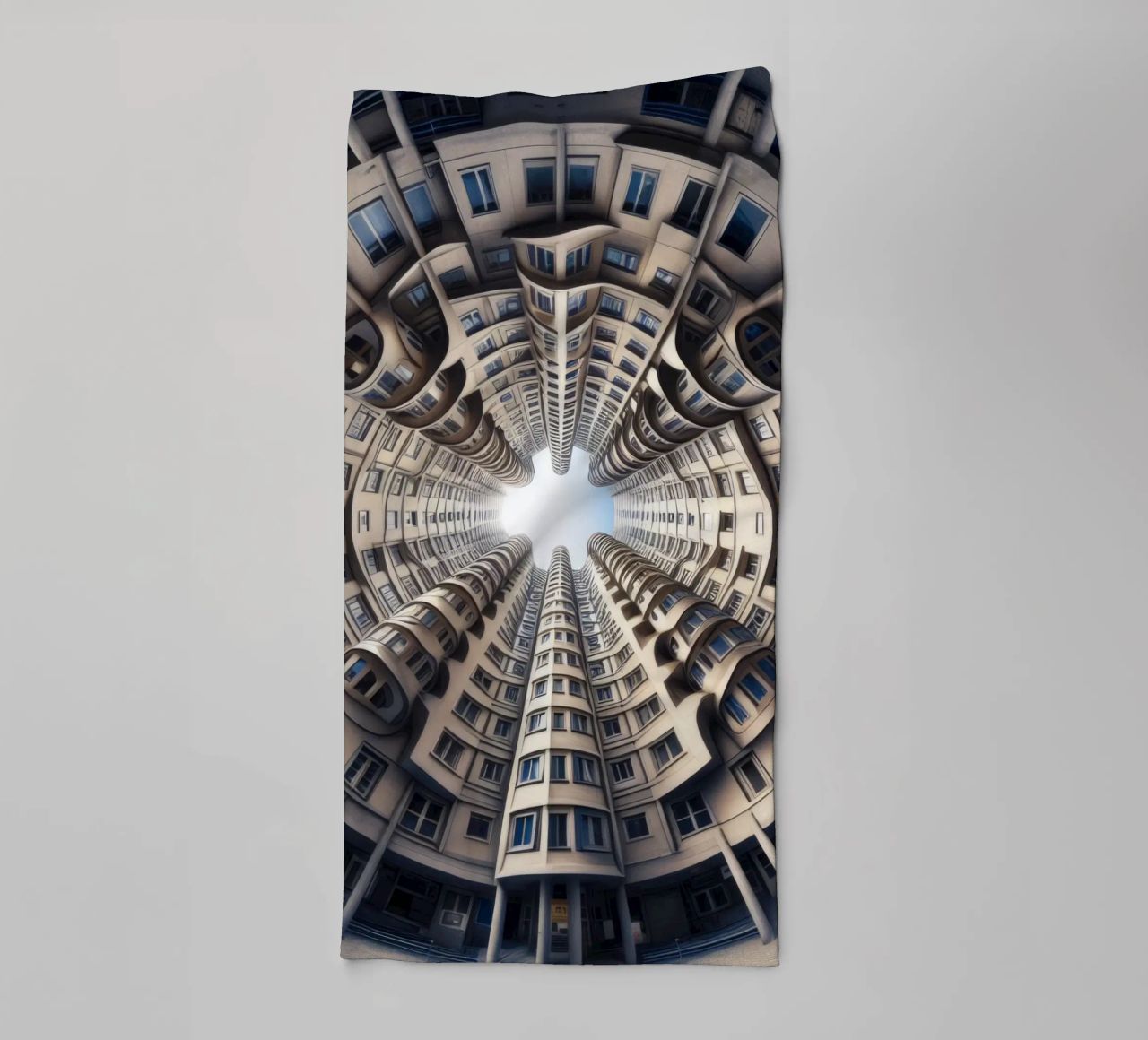 Sphere 034 - Symmetrical Cylindrical Building asciugamano da bagno da Spheres
