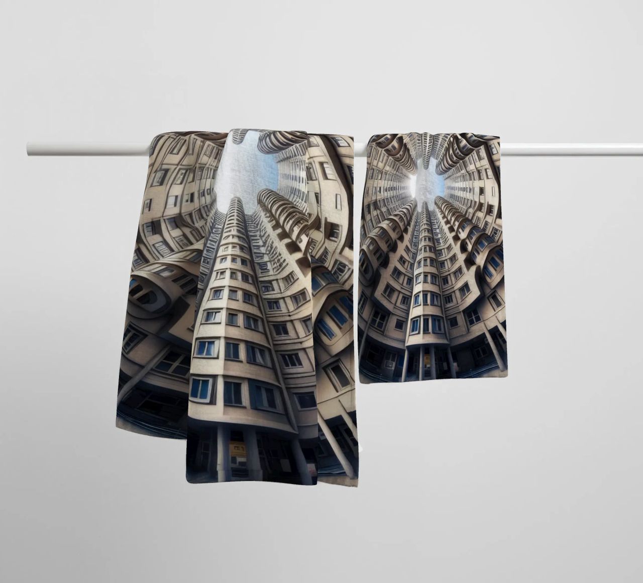 Sphere 034 - Symmetrical Cylindrical Building asciugamano da bagno da Spheres