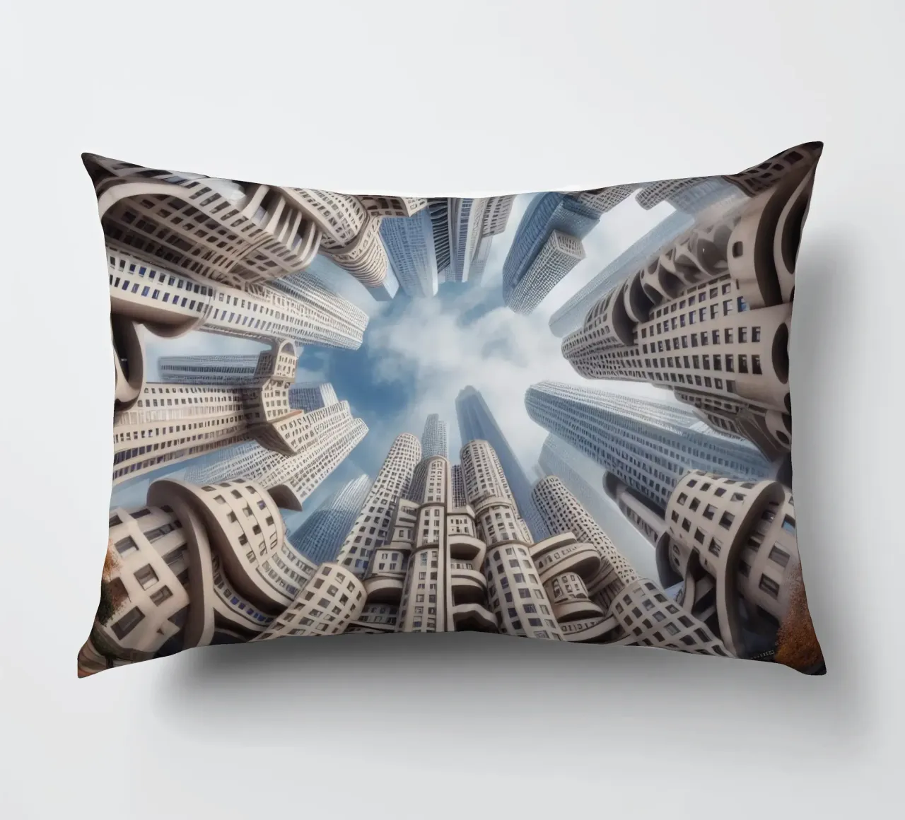 Sphere 042 - Futuristic Urban Skyline cuscino da Spheres