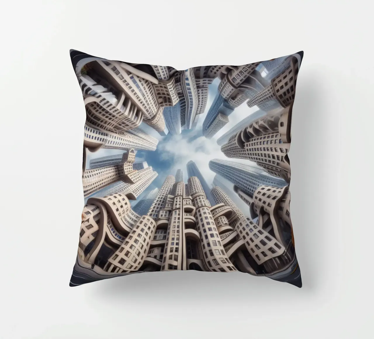 Sphere 042 - Futuristic Urban Skyline cuscino da Spheres