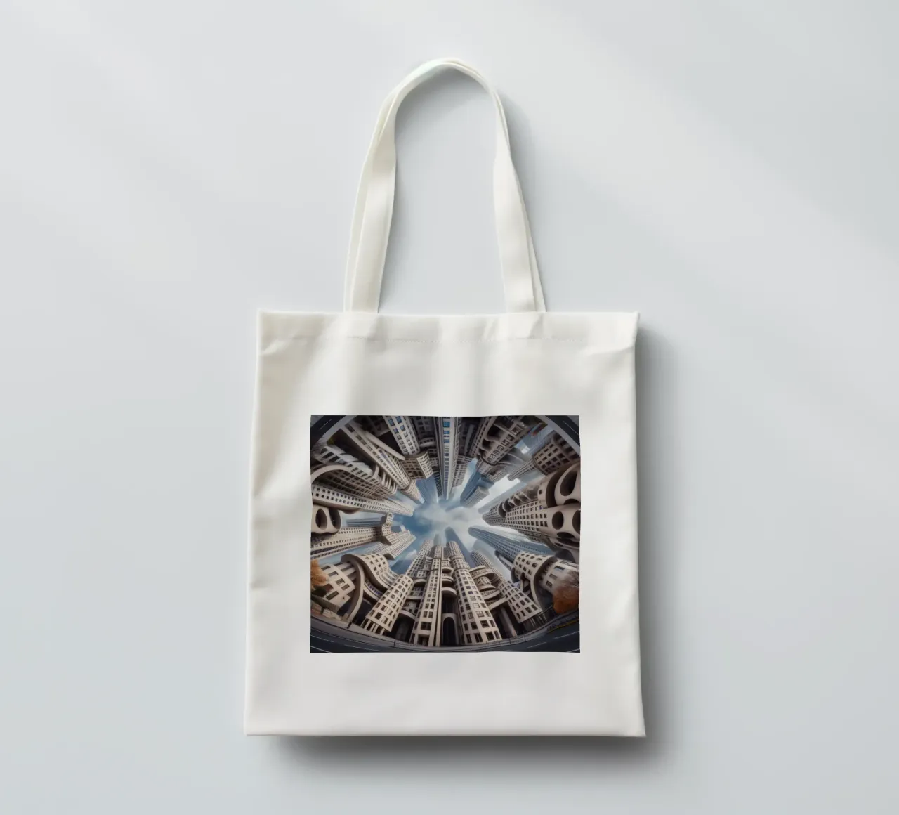 Sphere 042 - Futuristic Urban Skyline borsa in juta da Spheres