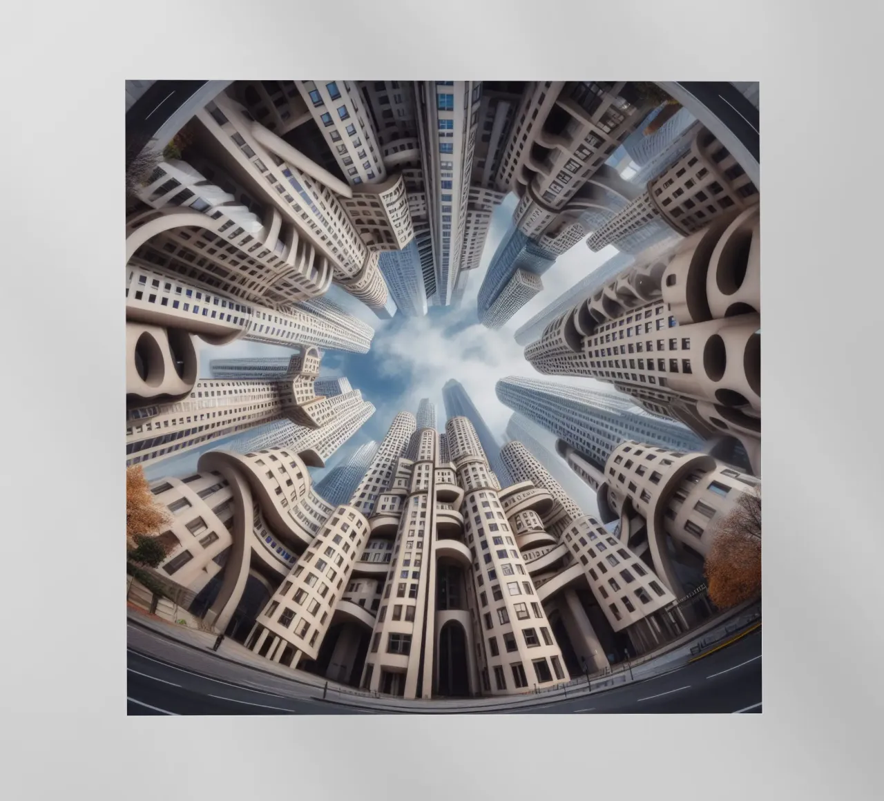 Sphere 042 - Futuristic Urban Skyline pellicola backlit da Spheres