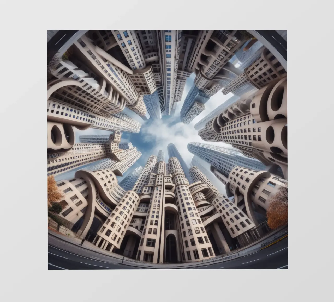 Sphere 042 - Futuristic Urban Skyline pellicola backlit da Spheres