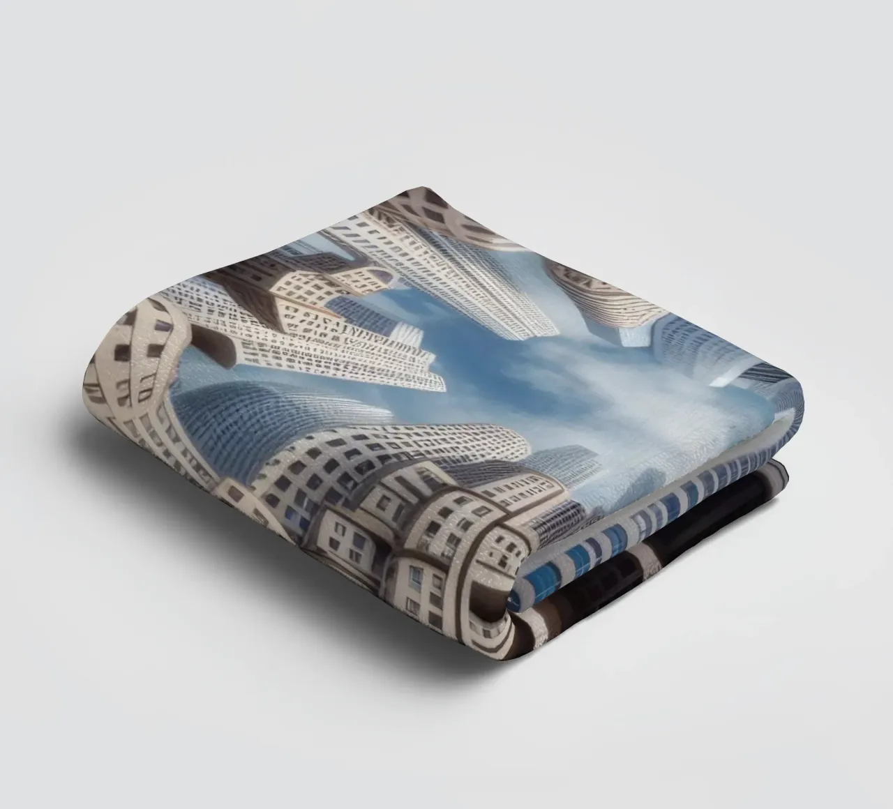 Sphere 042 - Futuristic Urban Skyline asciugamano da bagno da Spheres
