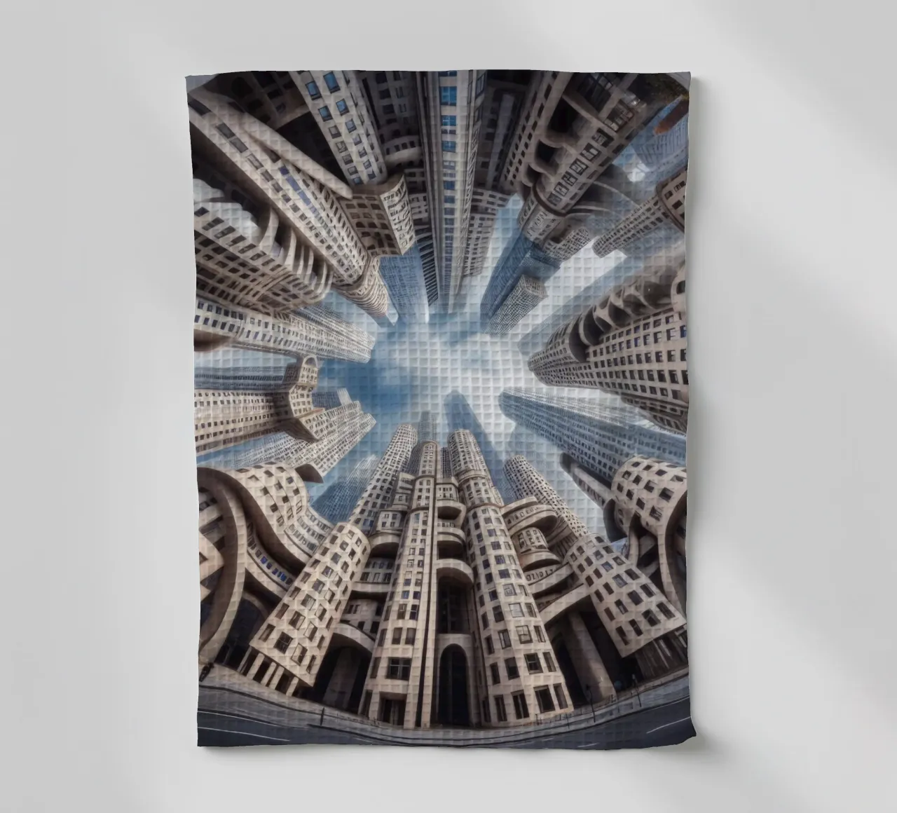 Sphere 042 - Futuristic Urban Skyline tea towel by Spheres