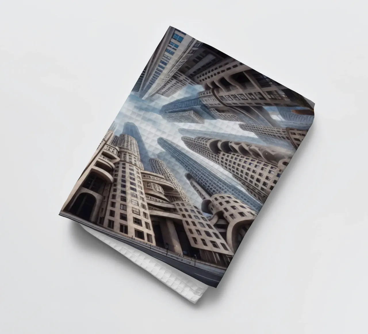 Sphere 042 - Futuristic Urban Skyline tea towel by Spheres