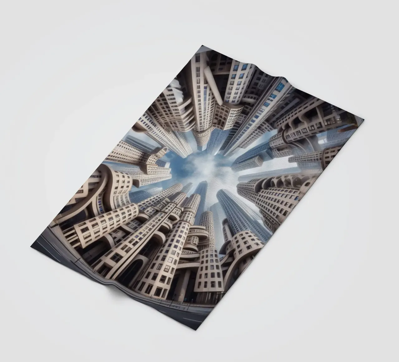 Sphere 042 - Futuristic Urban Skyline coperta in pile da Spheres