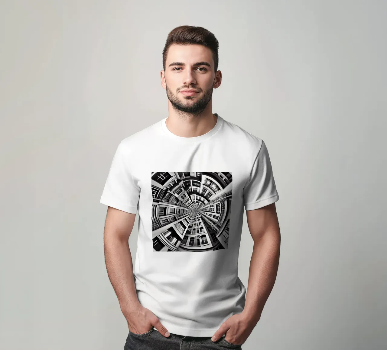 Sphere 030 - Symmetrical Urban Architecture t-shirt by Spheres