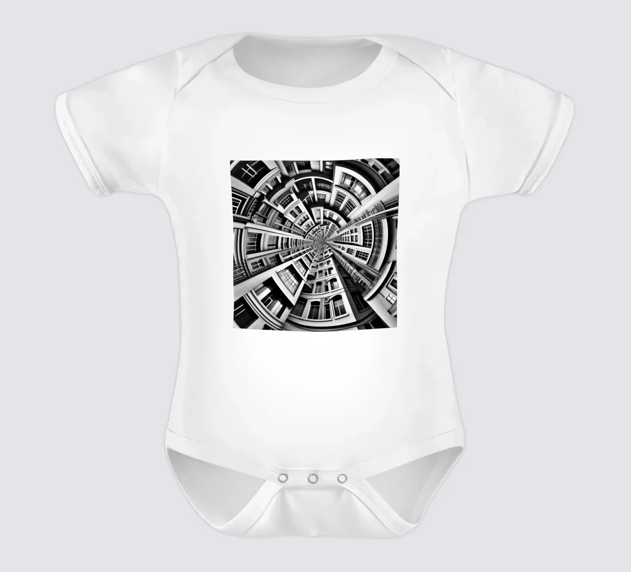 Sphere 030 - Symmetrical Urban Architecture body neonato maniche corte da Spheres