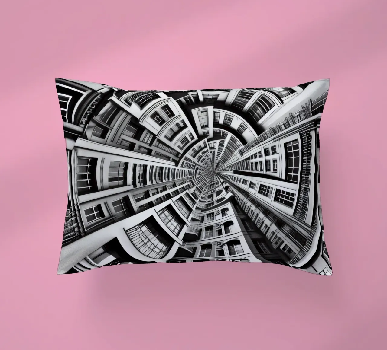 Sphere 030 - Symmetrical Urban Architecture decorative cushion by Spheres