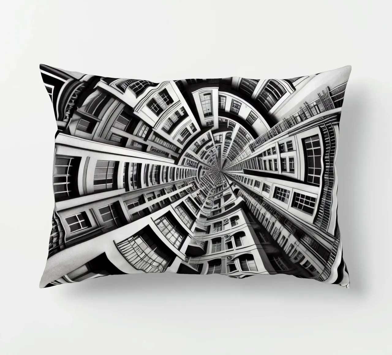 Sphere 030 - Symmetrical Urban Architecture decorative cushion by Spheres