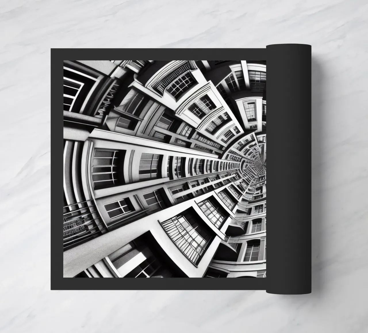 Sphere 030 - Symmetrical Urban Architecture doormat by Spheres