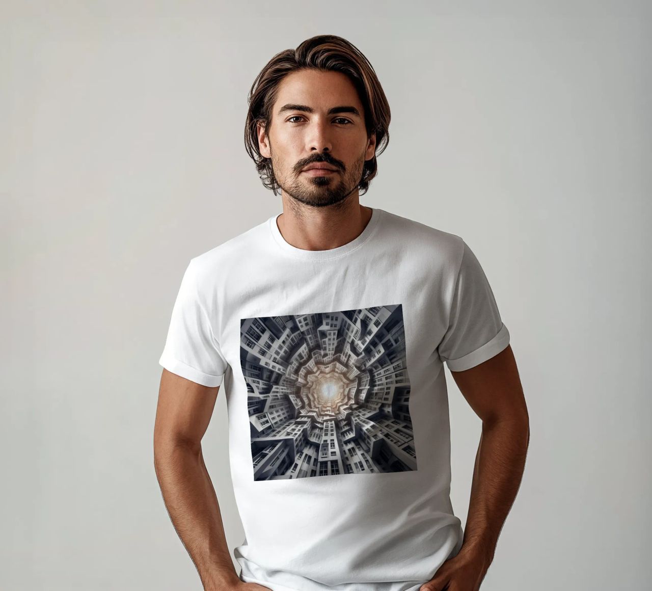 Sphere 041 - Abstract Spiral Architecture t-shirt da Spheres
