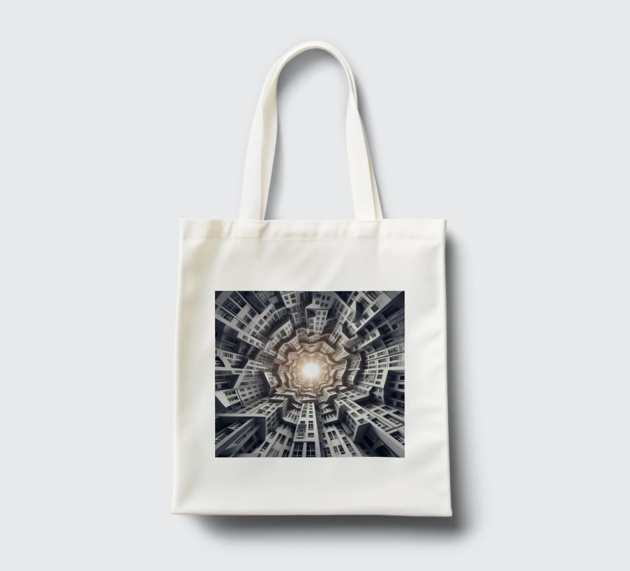 Sphere 041 - Abstract Spiral Architecture borsa in juta da Spheres