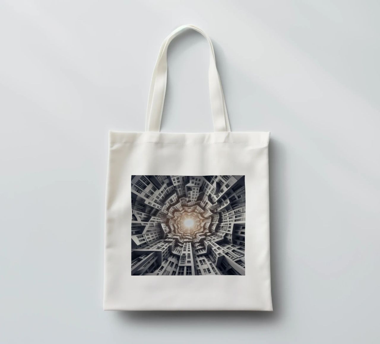 Sphere 041 - Abstract Spiral Architecture borsa in juta da Spheres