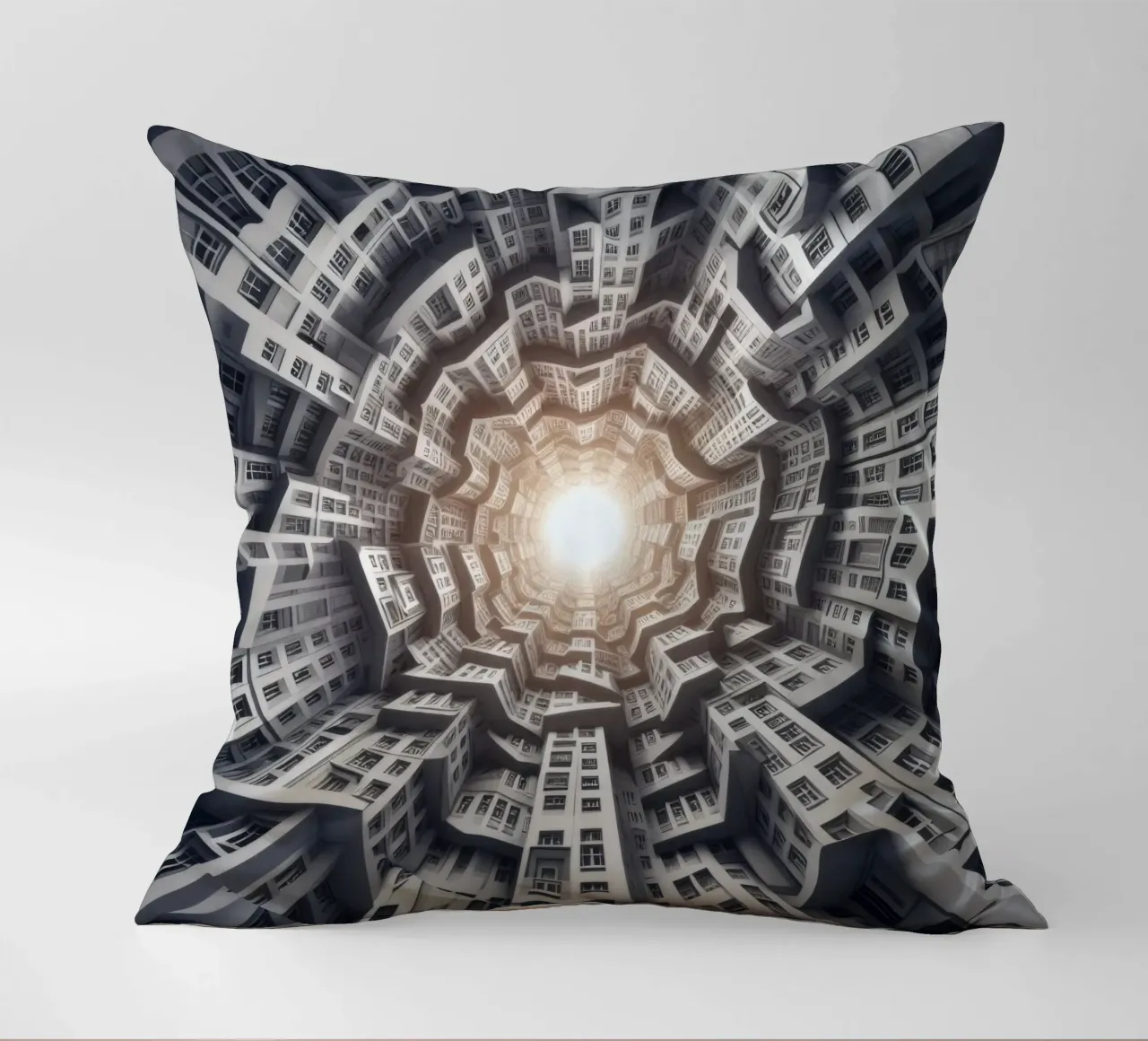 Sphere 041 - Abstract Spiral Architecture Kissen von Spheres