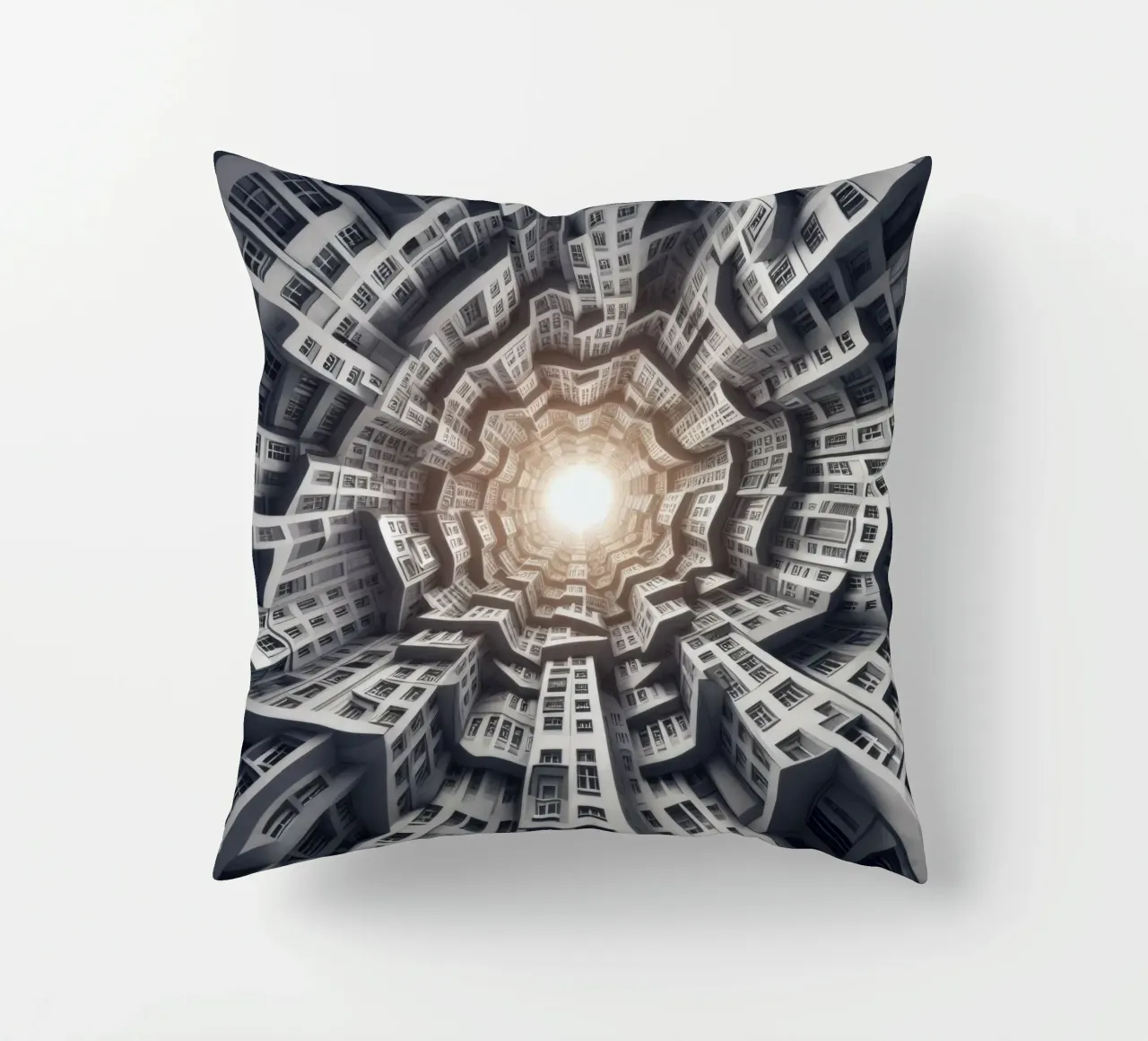 Sphere 041 - Abstract Spiral Architecture Kissen von Spheres
