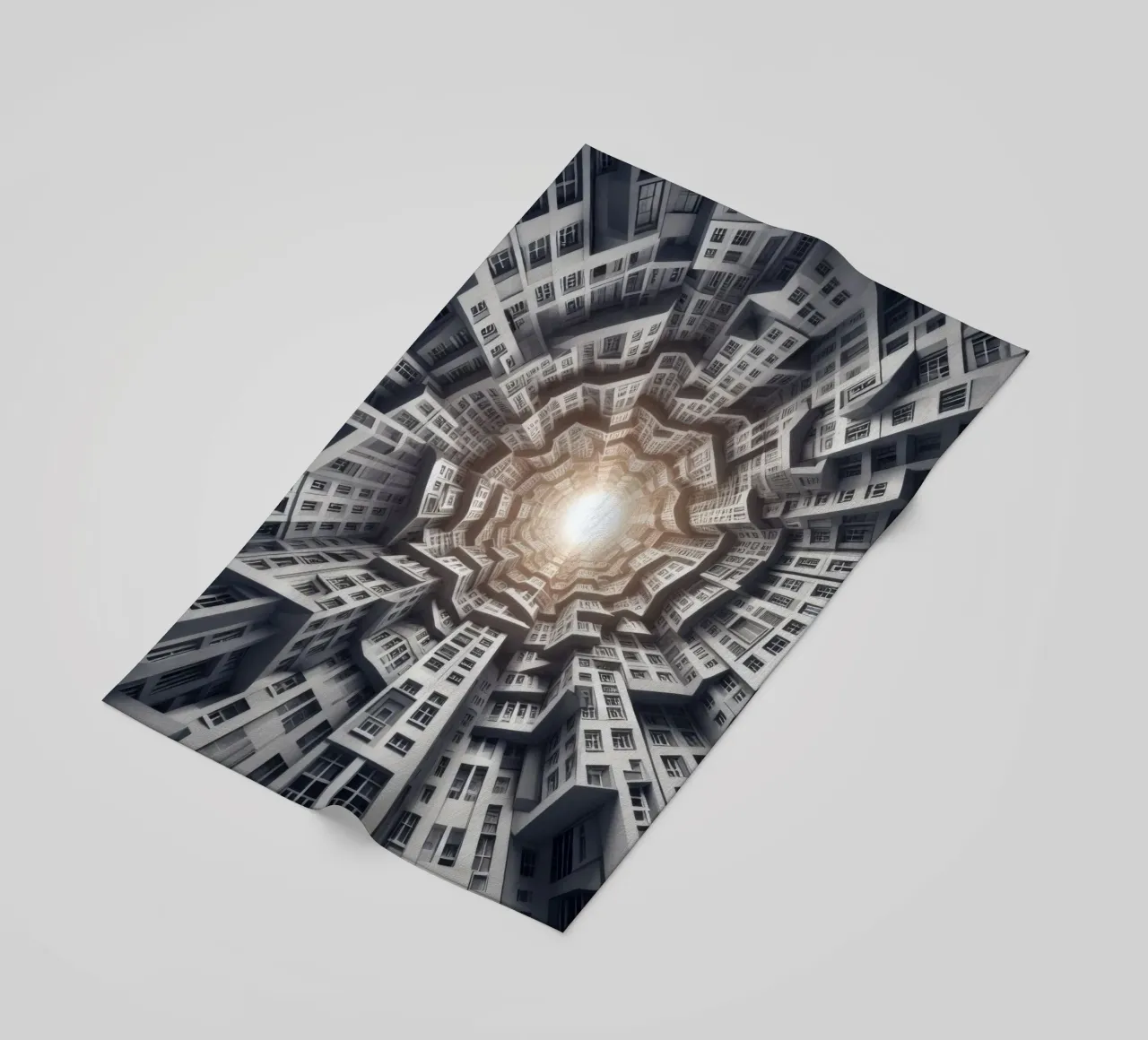 Sphere 041 - Abstract Spiral Architecture strandhanddoek van Spheres