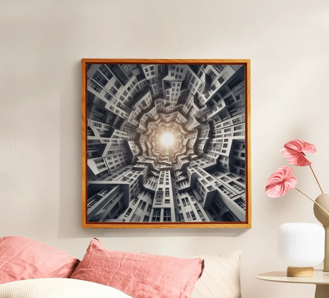 Sphere 041 - Abstract Spiral Architecture acryl van Spheres