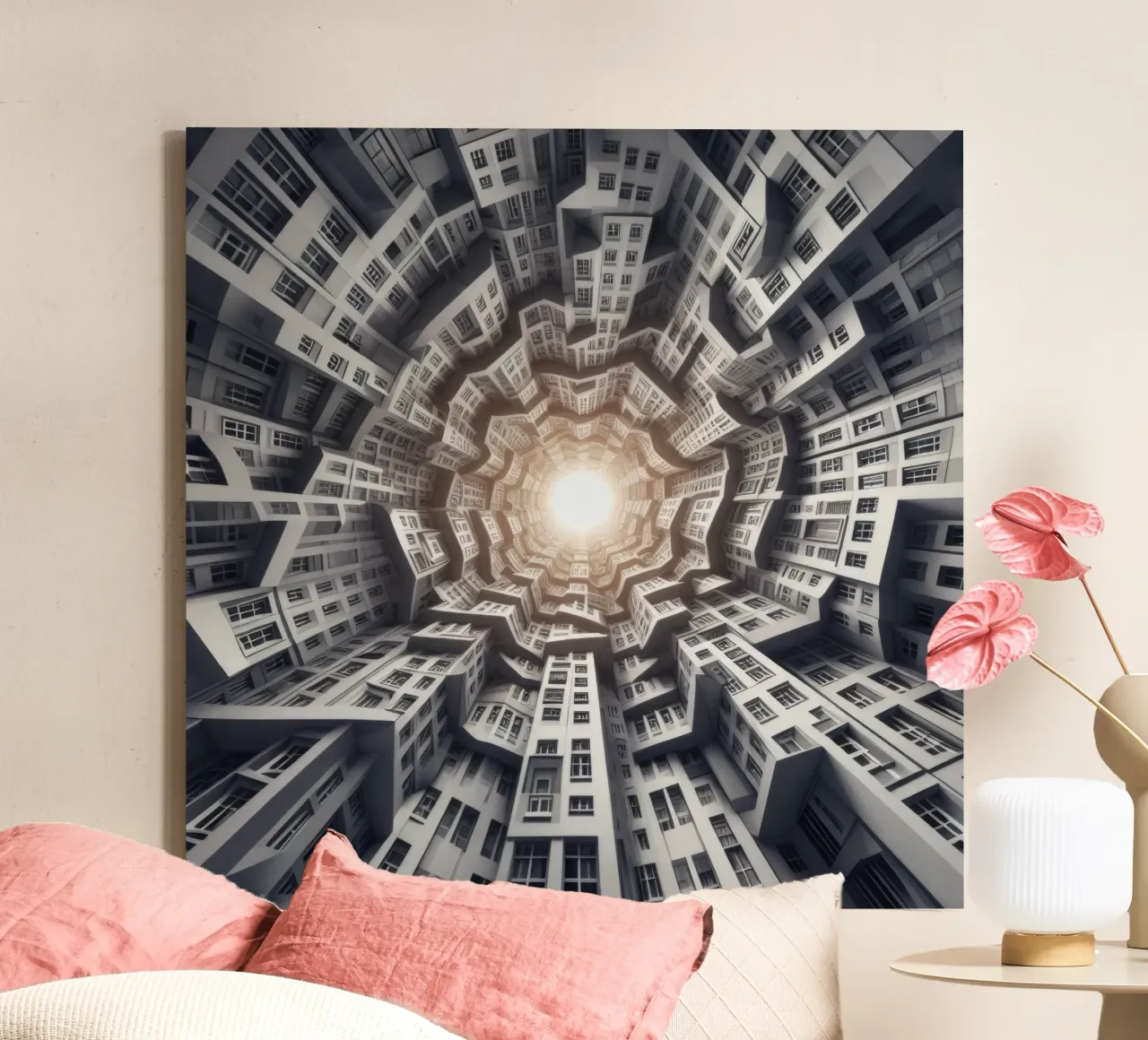 Sphere 041 - Abstract Spiral Architecture tela da Spheres