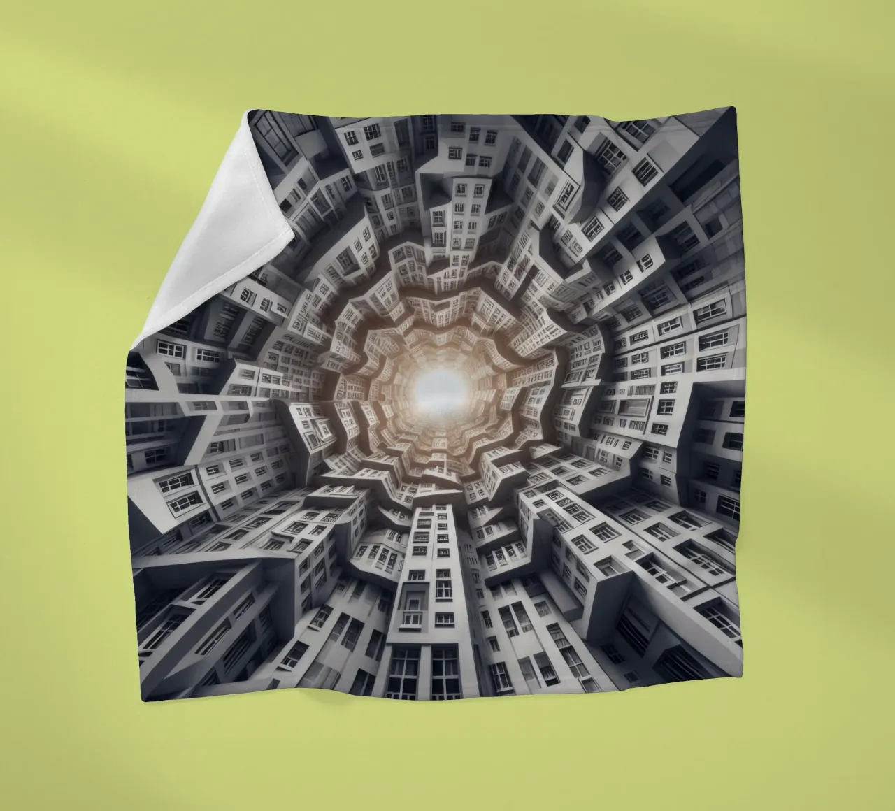 Sphere 041 - Abstract Spiral Architecture Fleecedecke von Spheres