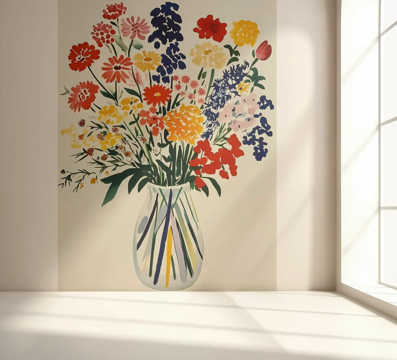 Bouquet dans un vase papier peint photo de IamHomeStudio