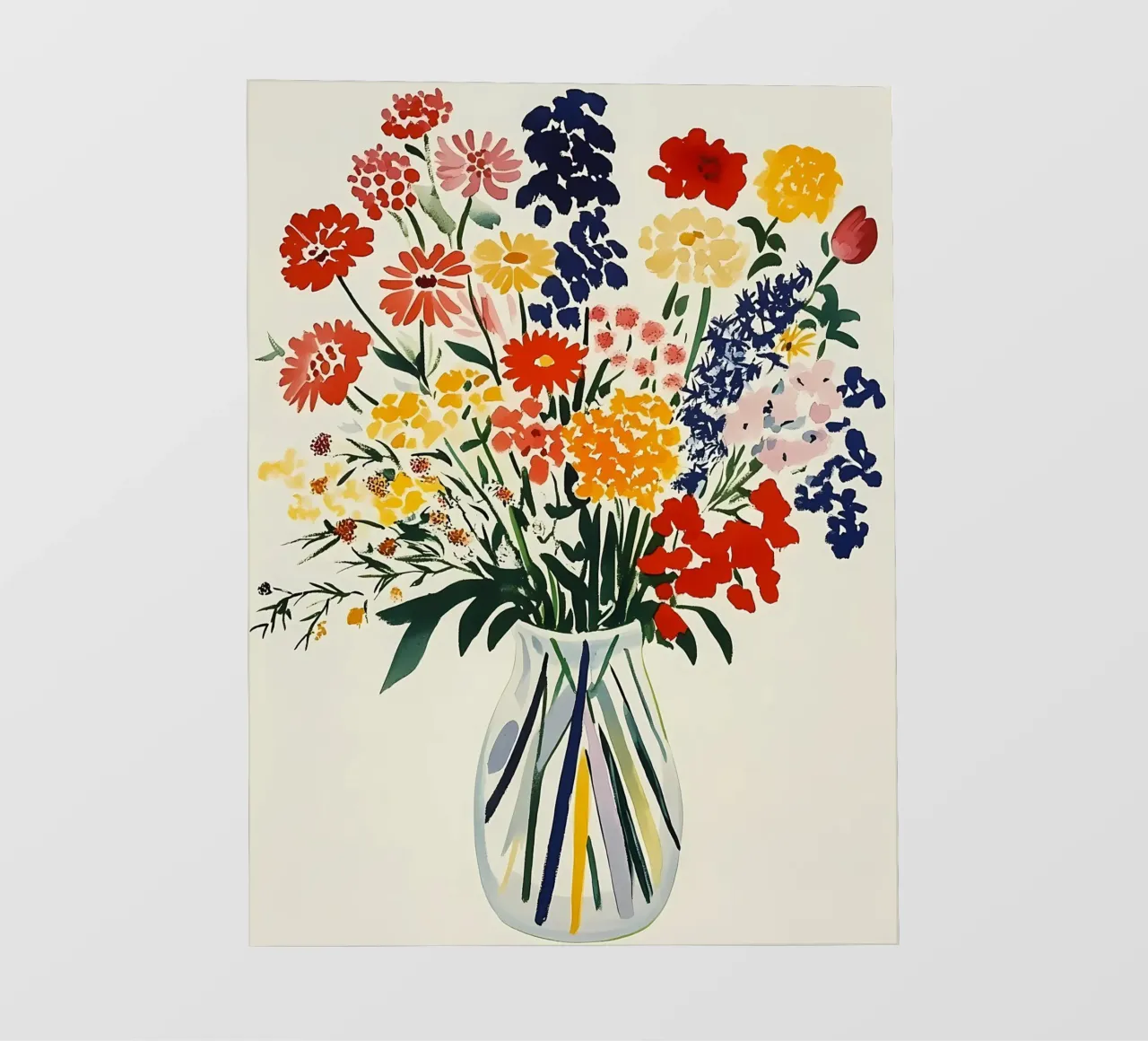 Bouquet dans un vase papier peint photo de IamHomeStudio