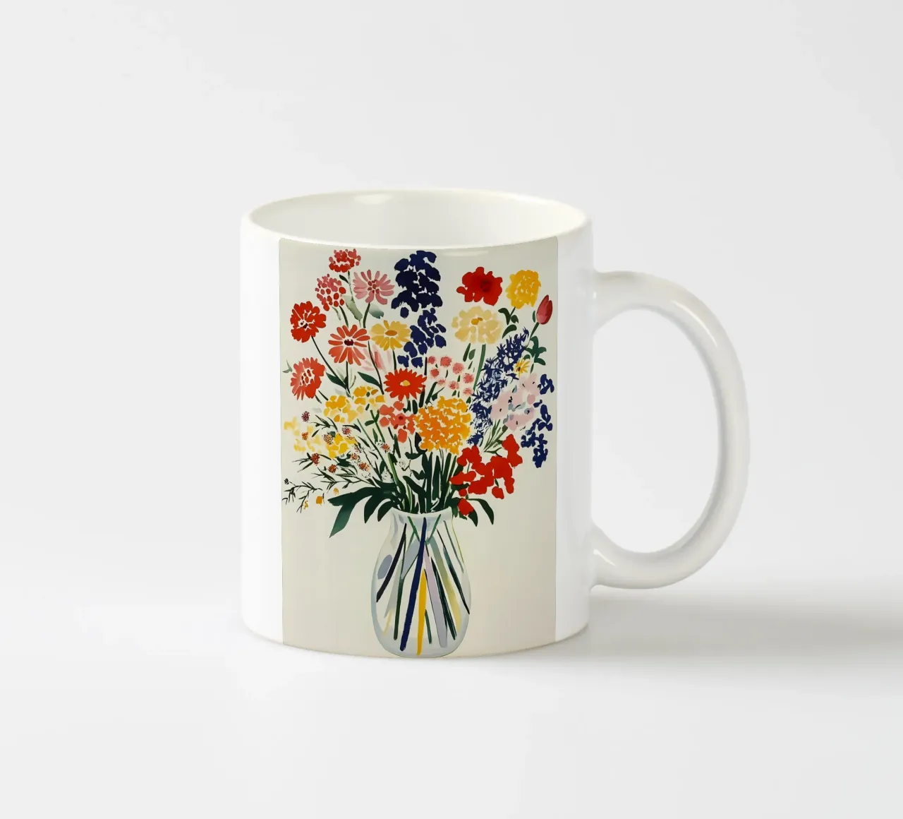 Bouquet in vaso tazza in ceramica da IamHomeStudio