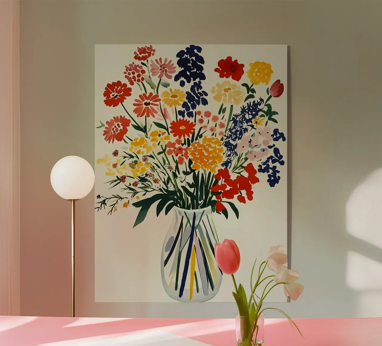 Blumenstrauß in Vase Acryl-Glas von IamHomeStudio