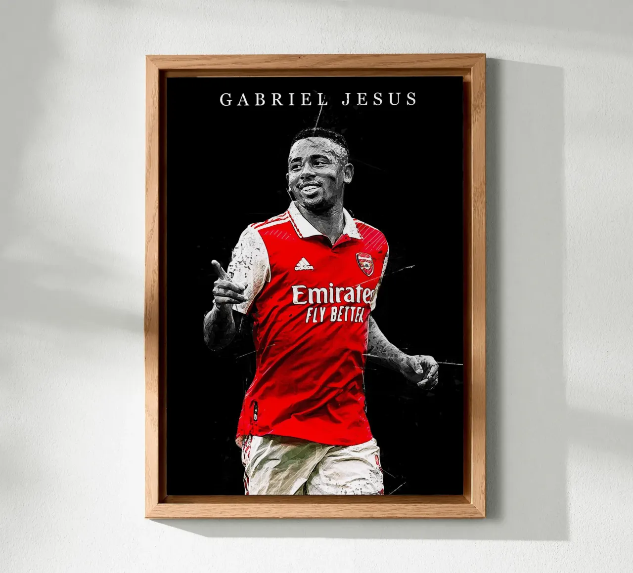 Gabriel Jesus Arsenal alluminio dibond da tenten