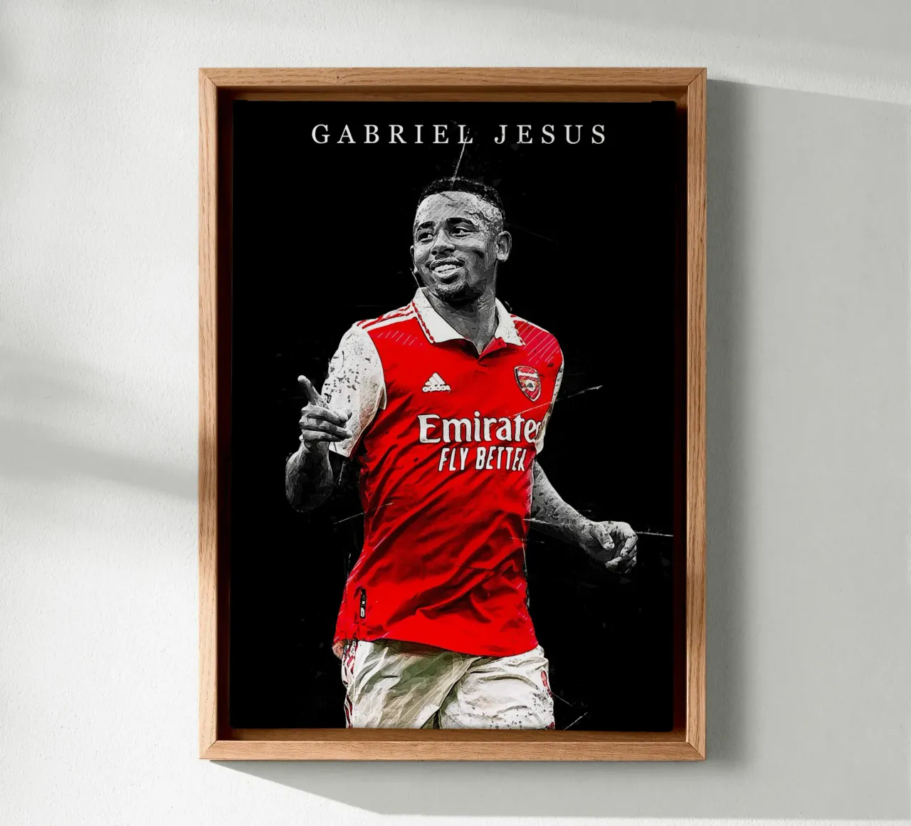 Gabriel Jesus Arsenal tela con Cornice a cassetta da tenten