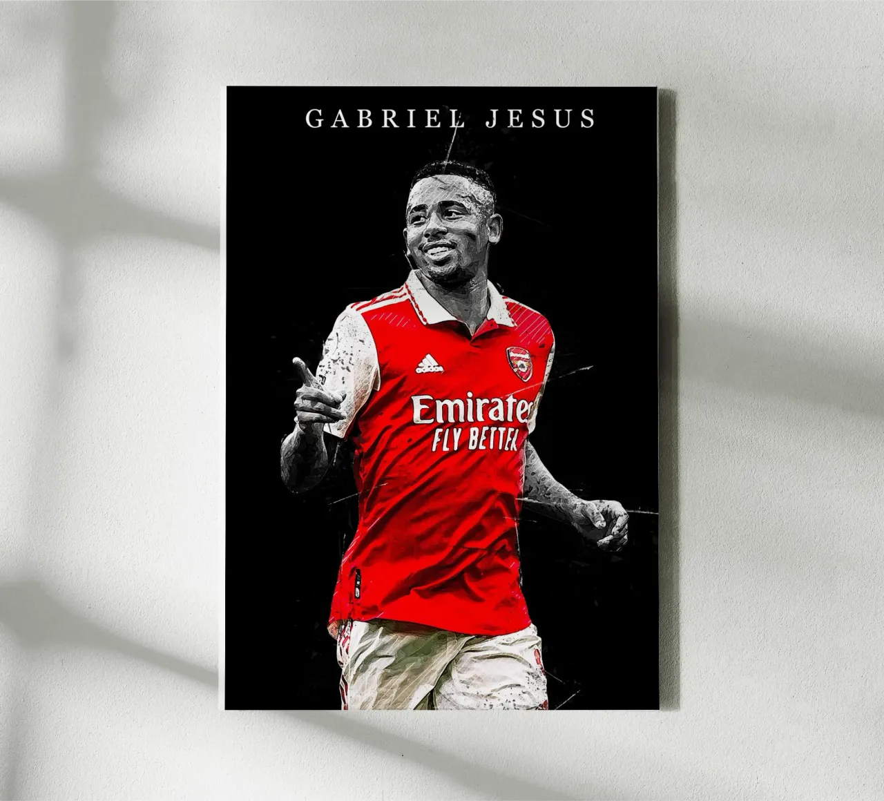 Gabriel Jesus Arsenal tela con Cornice a cassetta da tenten