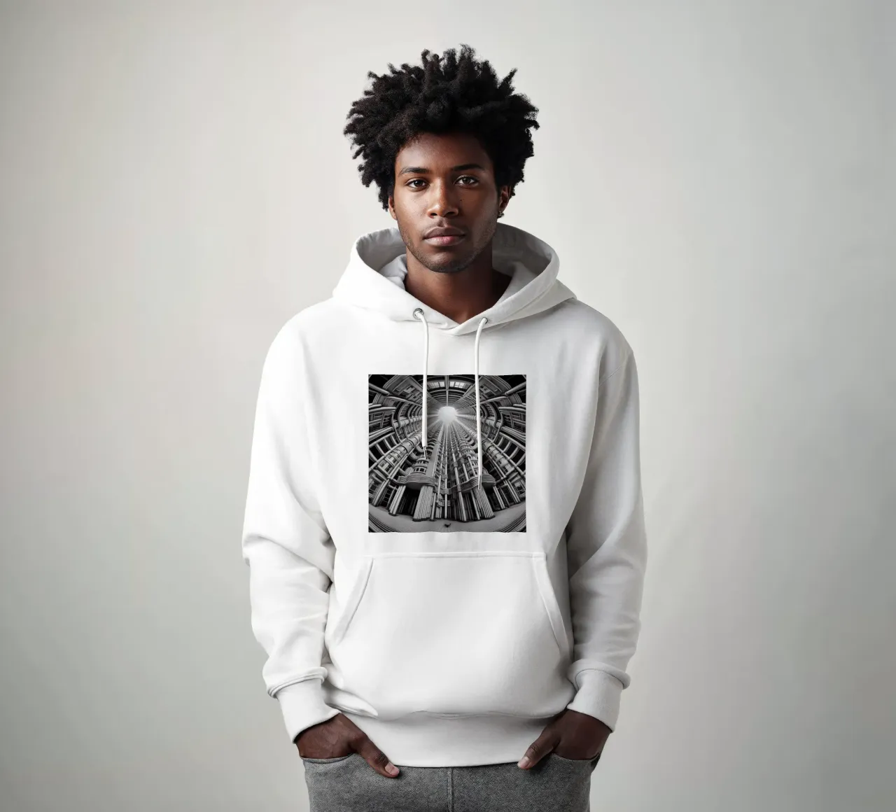 Sphere 033 - Futuristic Cylindrical Architecture hoodie by Spheres