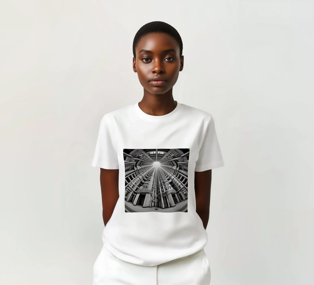 Sphere 033 - Futuristic Cylindrical Architecture t-shirt da Spheres