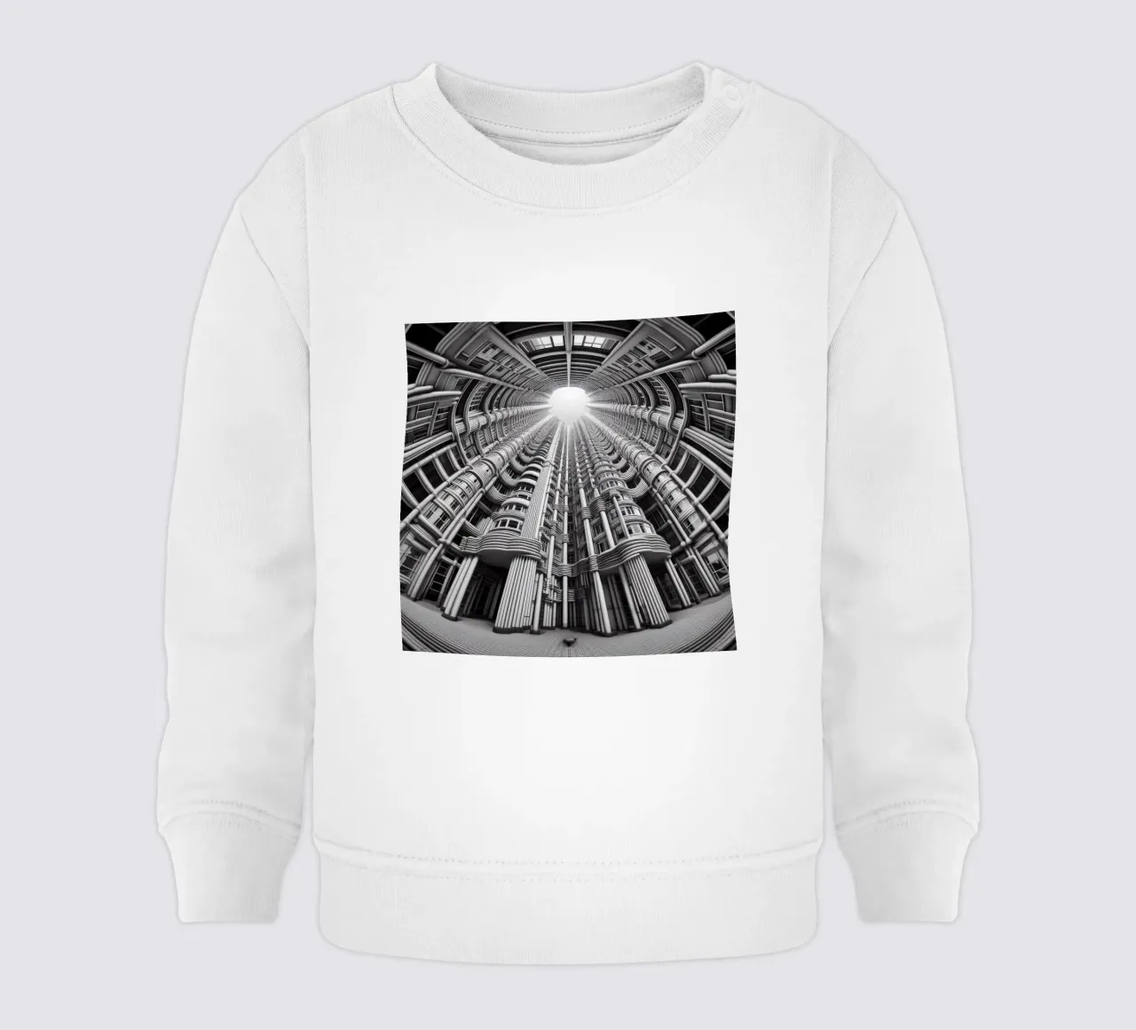 Sphere 033 - Futuristic Cylindrical Architecture felpa neonato da Spheres