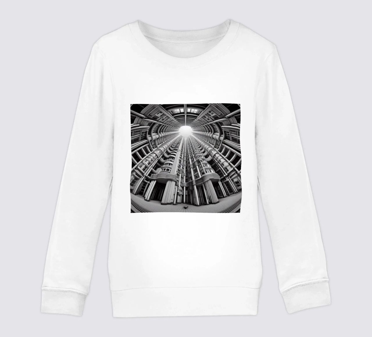 Sphere 033 - Futuristic Cylindrical Architecture felpa bambino da Spheres