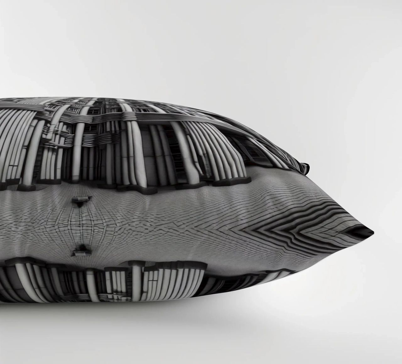 Sphere 033 - Futuristic Cylindrical Architecture cuscino da Spheres