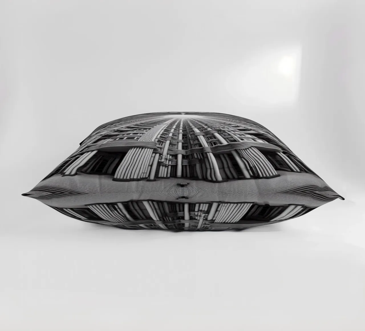 Sphere 033 - Futuristic Cylindrical Architecture cuscino da Spheres