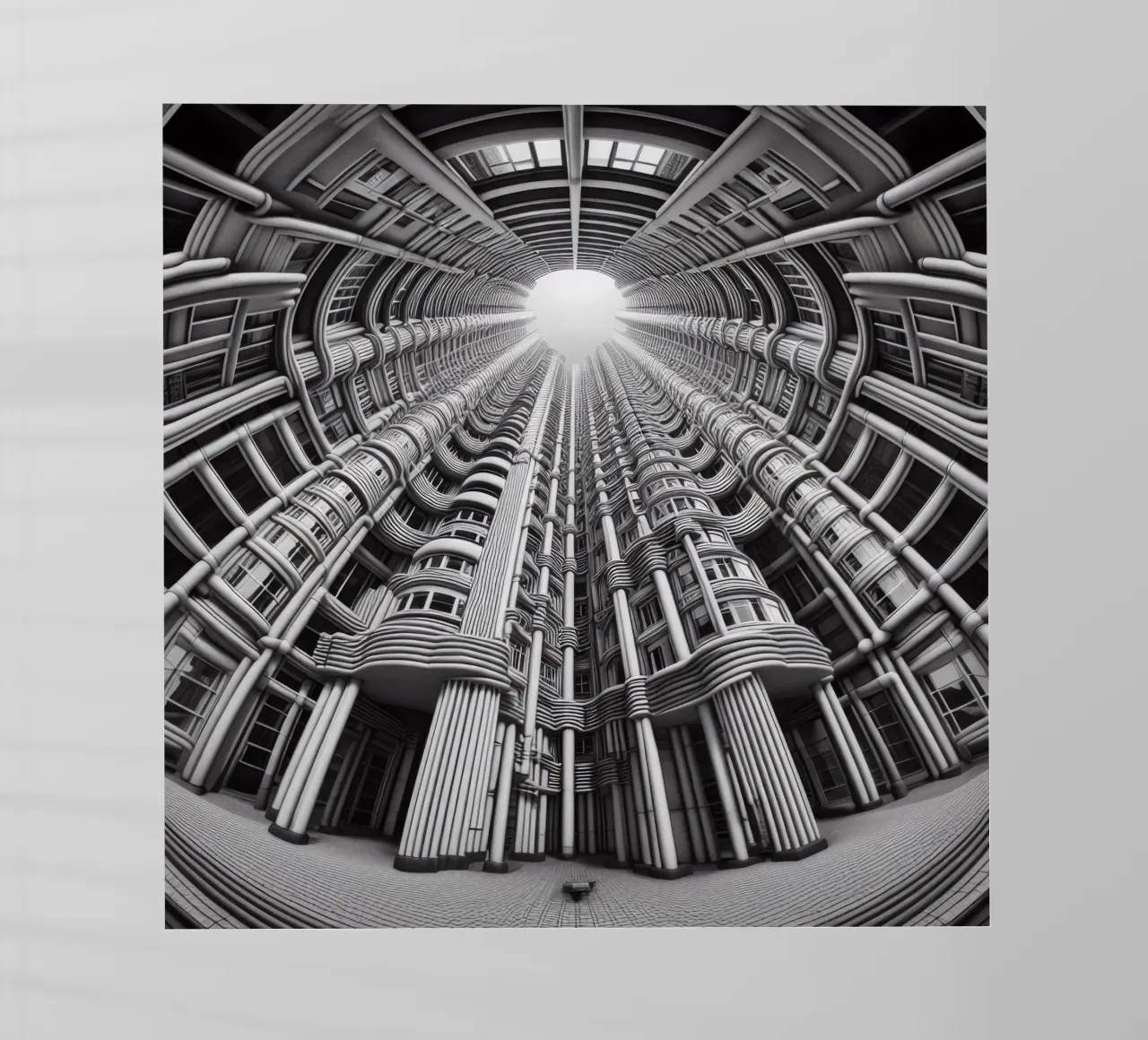 Sphere 033 - Futuristic Cylindrical Architecture pellicola backlit da Spheres