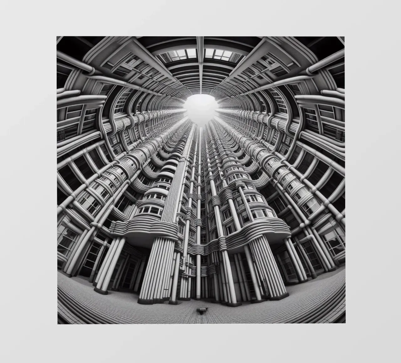 Sphere 033 - Futuristic Cylindrical Architecture pellicola backlit da Spheres