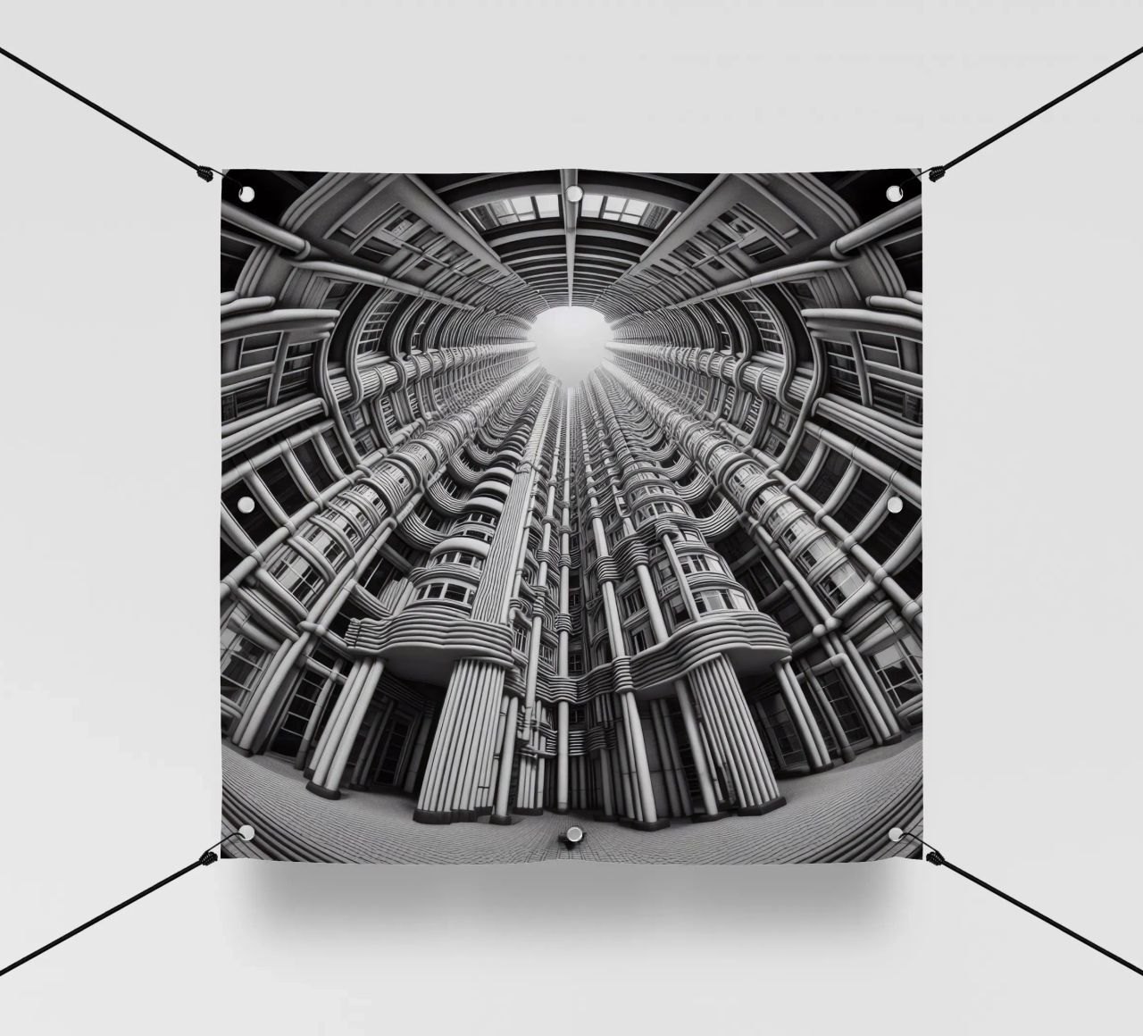 Sphere 033 - Futuristic Cylindrical Architecture telo in pvc da Spheres